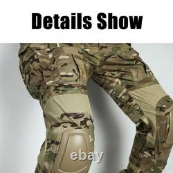 Uniforme tactique EMERSON BDU G2 ensemble chemise et pantalon de combat avec genouillères, tenue militaire