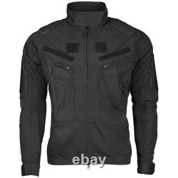 Veste de combat Mil-Tec Chimera pour hommes, manteau d'airsoft militaire tactique de l'armée noire.