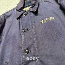 Veste de pont utilitaire vintage militaire américaine N-4 US Navy tactique de combat USN 34