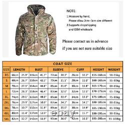Veste militaire à poches multiples Vêtements de chasse chauds Veste à capuche en polaire Coupe-vent Manteaux