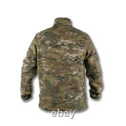 Veste polaire tactique coupe-vent militaire de combat sans capuche Multicam