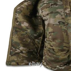 Veste polaire tactique coupe-vent militaire de combat sans capuche Multicam