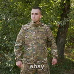 Veste polaire tactique coupe-vent militaire de combat sans capuche Multicam Veste polaire tactique coupe-vent militaire de combat sans capuche Multicam