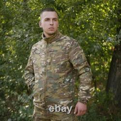 Veste polaire tactique coupe-vent militaire de combat sans capuche Multicam