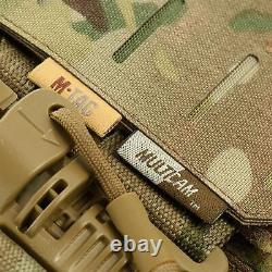 Veste porte-plaques tactique de style militaire M-TAC, ajustable pour le combat, Multicamo