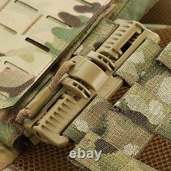 Veste porte-plaques tactique de style militaire M-TAC, ajustable pour le combat, Multicamo