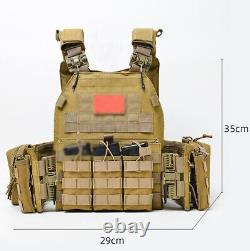 Veste tactique militaire Molle avec porte-chargeur de plaques pour équipements d'assaut en airsoft.