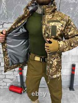 Veste tactique parka à capuche pour hommes de l'armée ukrainienne combat militaire ZSU.