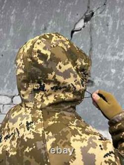 Veste tactique parka à capuche pour hommes de l'armée ukrainienne combat militaire ZSU.